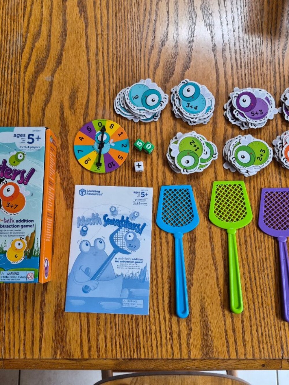 Learning Resources Math Swatters Addition & Subtraction Game - Picture 2 of 4